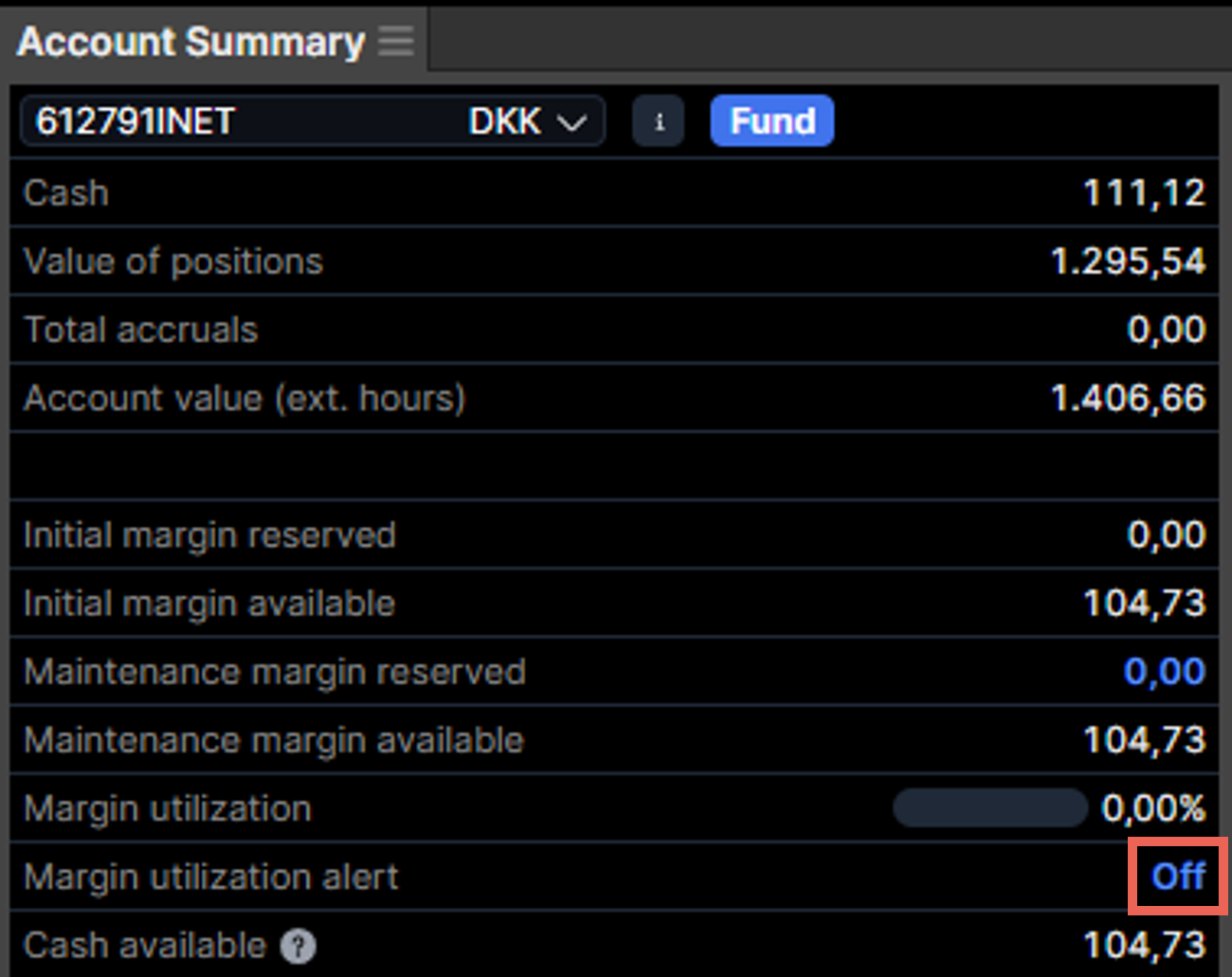 Turn off Margin utilisation alert.png