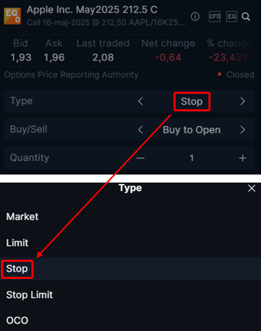 How to choose an order type