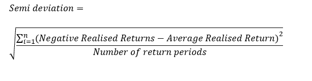 Formula for Semi Deviation